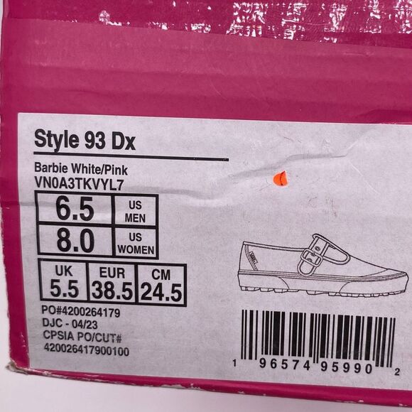 Vans x Barbie Style 93 DX Mary Jane Skate Women's Sneakers  |  Size:  8 - Picture 15 of 16